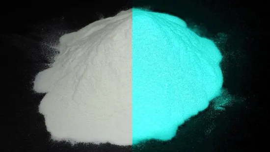 Le pigment photoluminescent d'aluminate de strontium brille dans la poudre sombre pour le plastique lumineux, la peinture, l'encre, etc.